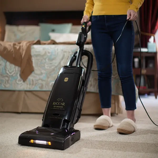 Cleaning carpet with the Riccar R25 Pet Premium Vacuum