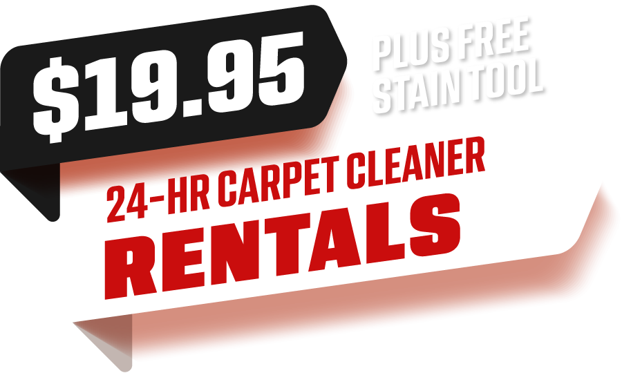 24 carpet cleaner rentals for only $19.95 at Starks Vacuums